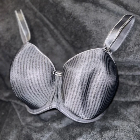Freya Gray Striped Underwire Bra - Picture 2 of 11